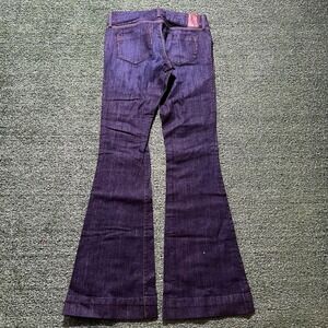 Dylan George & Co Jeans Womens 27 Blue Dark Wash Diane Flare Low Rise Denim